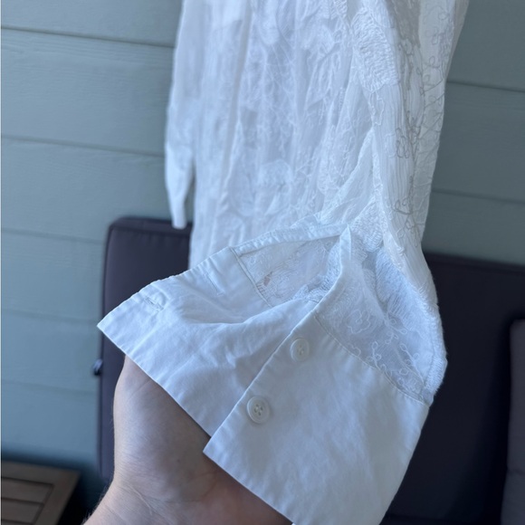 NWOT Zara White Long Sleeve Lace Dress - Picture 4 of 8